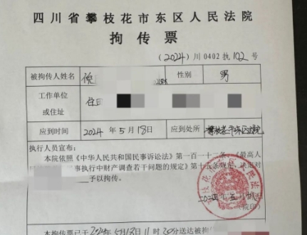 拘传票(拘传用)